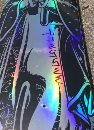 RARE Jason Jessee Guadalupe Signed Skateboard Deck NOS Holographic Mary 4