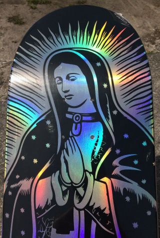 RARE Jason Jessee Guadalupe Signed Skateboard Deck NOS Holographic Mary 8
