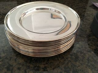 12 Antique Wsd 1508 Sterling Silver Bread Butter Plates 2 Lb 13oz