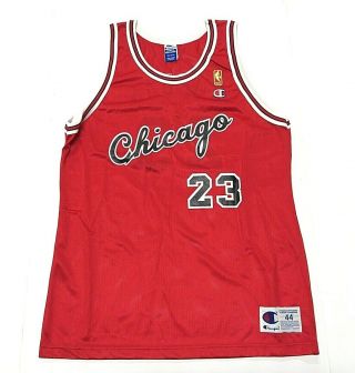 Vtg Champion Nba Chicago Bulls Michael Jordan 23 Jersey Size 44 Made In Usa