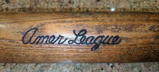 VTG RARE DES ARC BAT CO OZARK LEAGUER AMER LEAGUE BASEBALL BAT LIGHTING BOLTS 34 3