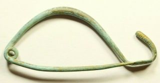 Ancient Celtic Bow Bronze Fibula - Great Patina