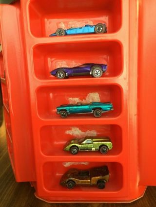 Vintage 1969 Hot Wheels Autorama display case with 30 redline cars RL 8