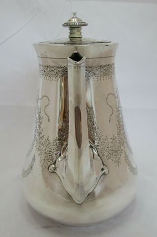 Fine Antique Victorian Sterling silver coffee pot,  706 grams,  1869 2
