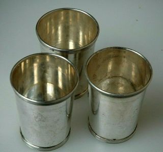 3 Vintage International Sterling Silver Julep Cups 101 25 1 No Mono