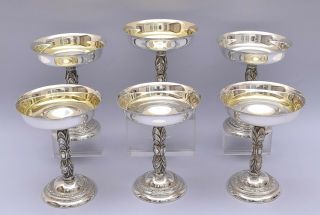 Set Of 6 Solid Silver Cups