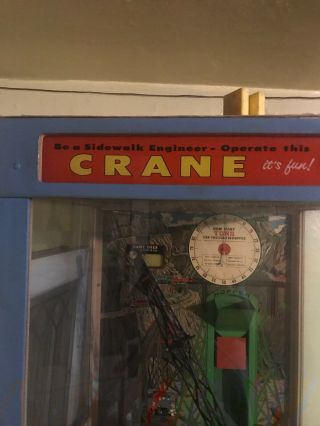 Vintage Williams Crane/Hopper Sidewalk Engineer Coin Operated Arcade Game 9