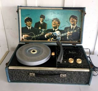 RARE 1964 NEMS THE BEATLES RECORD PLAYER PHONOGRAPH MODEL 1000 2