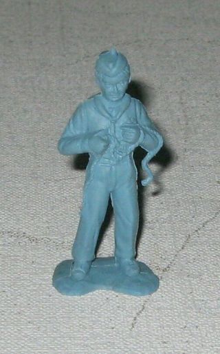 Marx 1950s Boy Scout Practicing Knot Tying In Powder Blue
