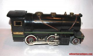 IVES Lionel Transition Prewar O Gauge 258 Steam Loco GREEN STRIPE RARE PA 4