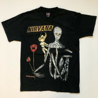 Vintage Nirvana Incesicide Tshirt Black Rare Size Large Kurt