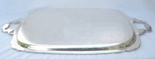 Large vintage Sterling Silver twin handled tea salver serving tray 3,  534 grams 6