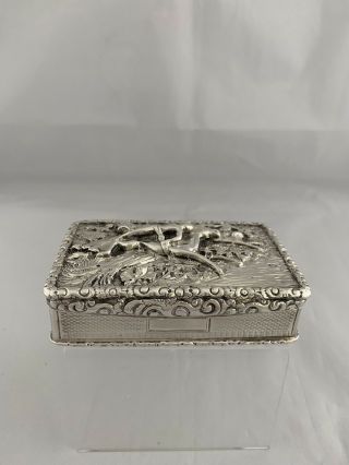 WILLIAM IV Silver Mazeppa Snuff Box 1835 Birmingham EDWARD SMITH Sterling Silver 3