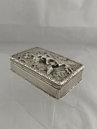 WILLIAM IV Silver Mazeppa Snuff Box 1835 Birmingham EDWARD SMITH Sterling Silver 4