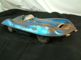 Rare Vintage Mattel Tin Toy Friction Race Car