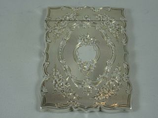 Stunning Victorian Silver Card Case,  1851,  56gm