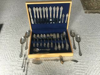 Florentine Lace By Reed & Barton Sterling Silver 75 Pc Flatware Set For 10