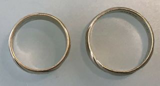 Vintage 1970s Starburst 14K Gold Matching Wedding Bands Ring Sz 9 & Sz 5.  5 11.  9g 12