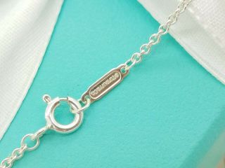 Vintage Tiffany & Co Sterling Silver 2.  5 ' In Oval Key Pendant Necklace Pouch Box 8