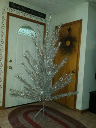 Vintage Aluminum Christmas Tree 6.  5 Feet Vgc With Box