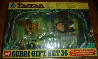 Vintage Corgi Toys Gift Set 36 Tarzan Ncomplete All 1976 Scare