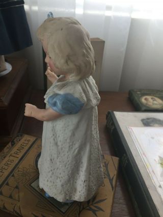 RARE Antique All Bisque Gebruder Heubach Girl Figurine Doll 6