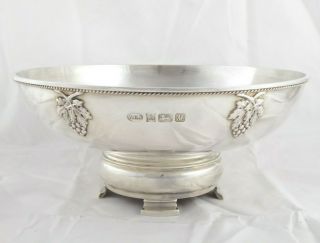 Rare A E Jones English Solid Sterling Silver Fruit Bowl Grape 1986 858 G