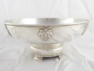 RARE A E JONES ENGLISH SOLID STERLING SILVER FRUIT BOWL GRAPE 1986 858 g 4