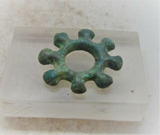 Ancient Celtic Bronze Serated Proto Ring Money Ancient Currency