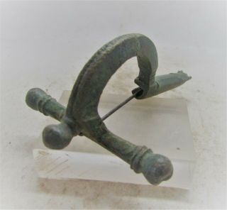 Circa 300 - 400ad Roman Era Imperial Crossbow Brooch Military Artefact