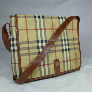 Authentic Vintage Burberry Haymarket Check Small Messenger Shoulder Bag Purse