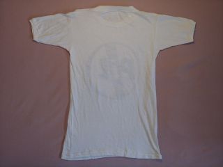 Vintage 70s Public Image Ltd.  PIL White on White Ringer T - Shirt Post Punk Sz MED 3