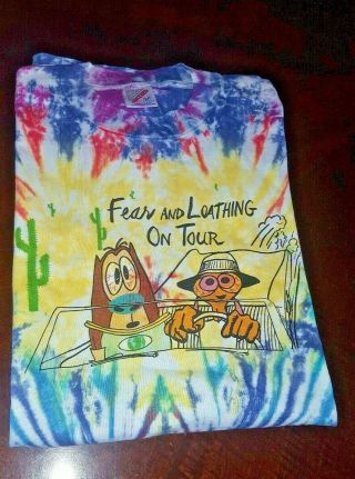 Vintage Grateful Dead “Fear and Loathing on Tour” tie dye t - shirt Large 3