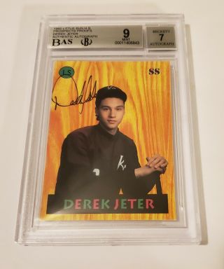 1992 Derek Jeter Bgs 9 Little Sun High School Auto Autograph Rookie Rc Rare