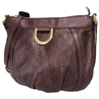 Gucci Gg Plus Shoulder Bag Brown Leather Vintage Italy Authentic R406 Z