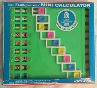 Sears Little Learners Mini Calculator 16031 Vintage Ex 1960s 70s.  Math