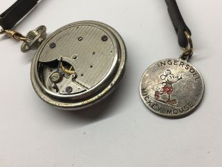 1936 Ingersoll English No 2 Mickey Mouse Red Beard Pocket Watch,  Fob 7