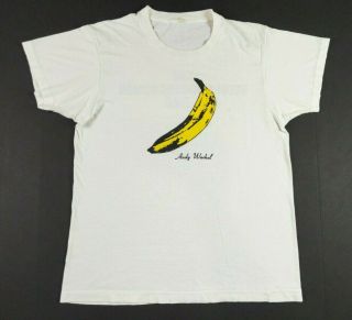 Vtg The Velvet Underground & Nico Andy Warhol Banana Album Cover Shirt L Band