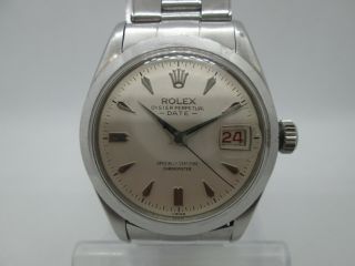 VINTAGE ROLEX OYSTER PERPETUAL DATE CAL.  1035 STAINLESS STEEL AUTOMATIC MEN WATCH 2
