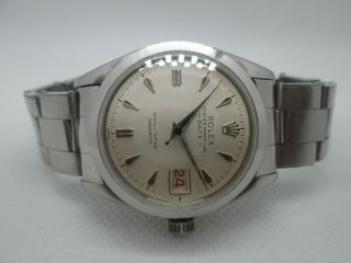 VINTAGE ROLEX OYSTER PERPETUAL DATE CAL.  1035 STAINLESS STEEL AUTOMATIC MEN WATCH 6