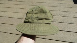 Ww2 U.  S.  Army Issue Khaki " Daisy Mae " Hbt Hat -.  Sz.  7 1/4 Wac - Style