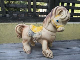 Vtg Rare Mexican Rubber Pony Horse Squeaky Toy Clone Edward Mobley Squeak Mexico