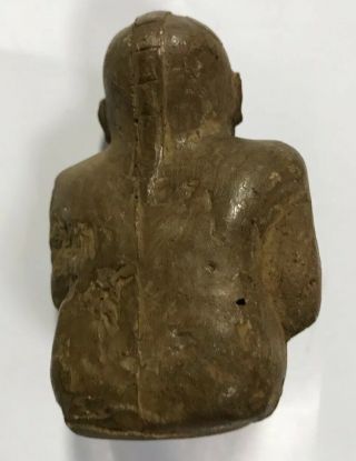 Antique Clay Olmec Figurine Of A Crouching Man 3 