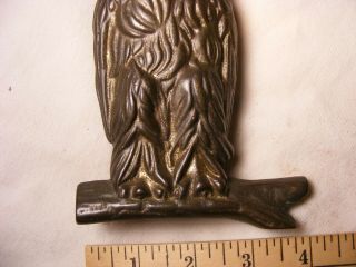 Nicely Detailed Brass Owl Door Knocker 6 1/4 