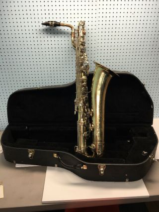 Vintage Buescher Baritone Saxophone 400 Project One Hole Usn Horn