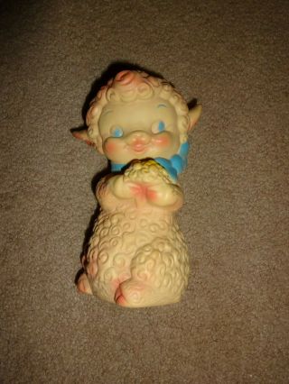Vintage Rubber Lamb Squeak Toy Made In West Germany