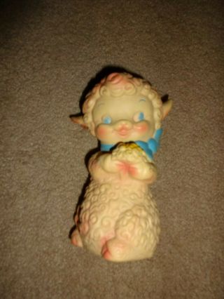 VINTAGE RUBBER LAMB SQUEAK TOY MADE IN WEST GERMANY 8
