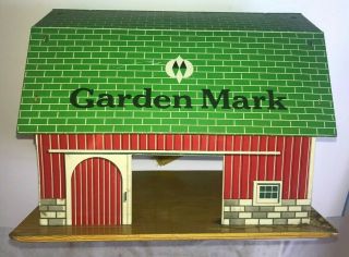 Vintage T.  Cohn 1950 - 60s Farm Play Set Garden Mark Tin Litho Barn Wards Superior