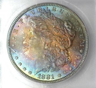 1881 Morgan Silver Dollar Icg Ms67 Lists For $21000 Iridescent Very Rare