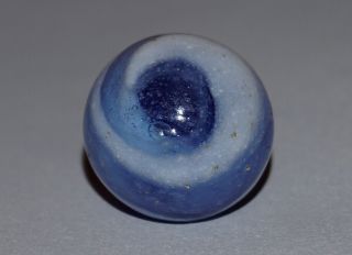 Vintage Marbles Darker Blue Single Pontil Transitional 11/16 " - 17.  1mm